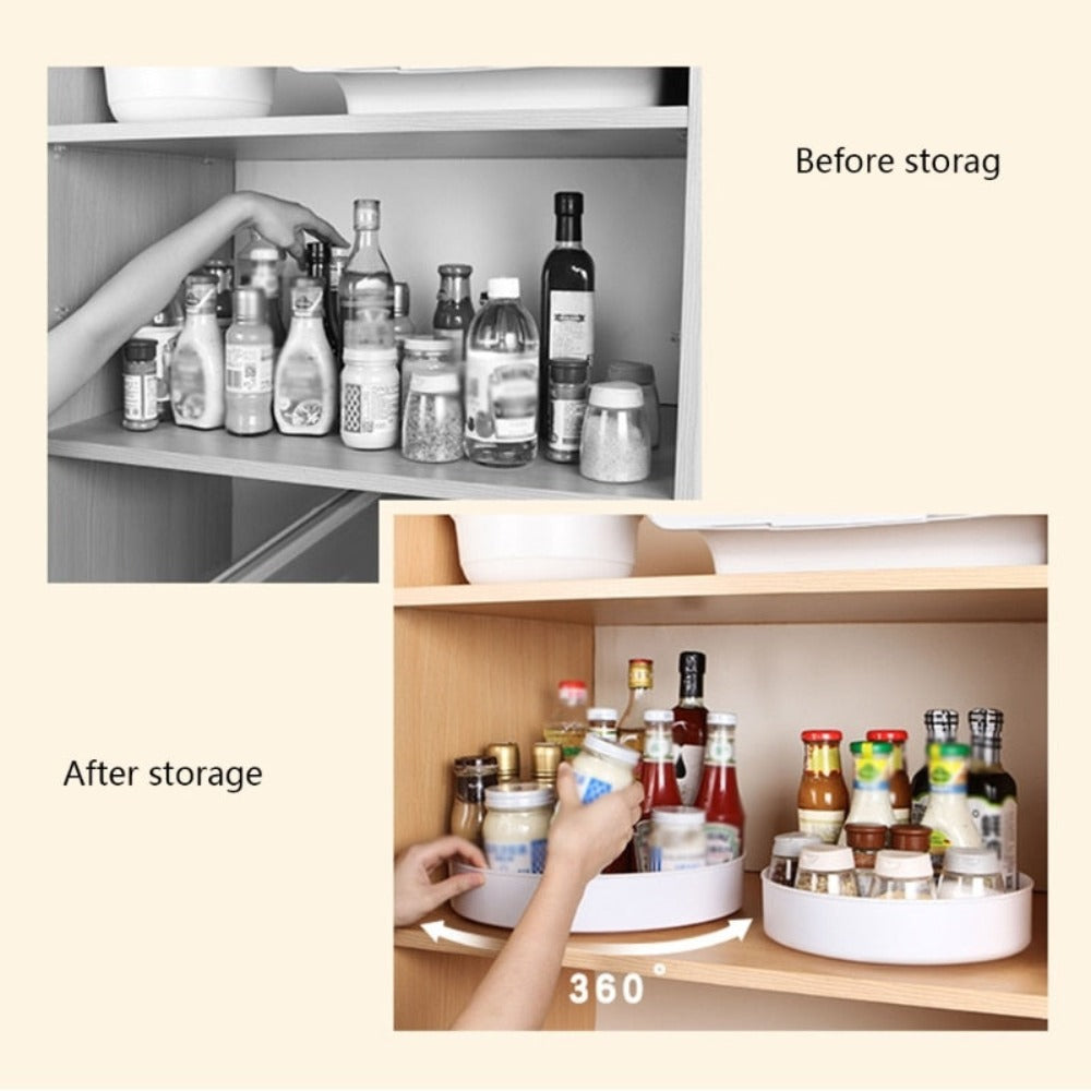 Rotating Spice and Saunce Rack Organizer Yellow Pandora