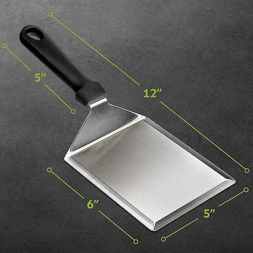 Stainless Steel Large Grill Spatula with Cutting Edges, Kitchen AliExpress