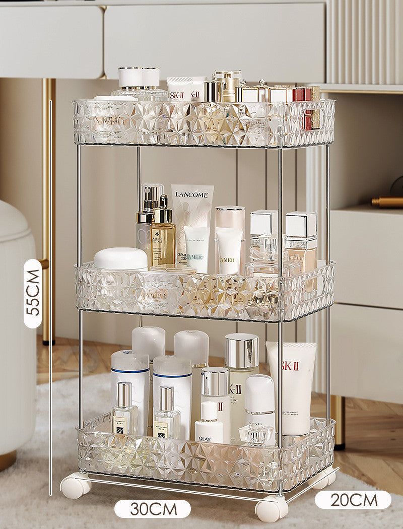 Light Luxury Bathroom Floor Trolley Mobile Toilet Gap Toilet Bathroom Cosmetics Storage Rack GND Products