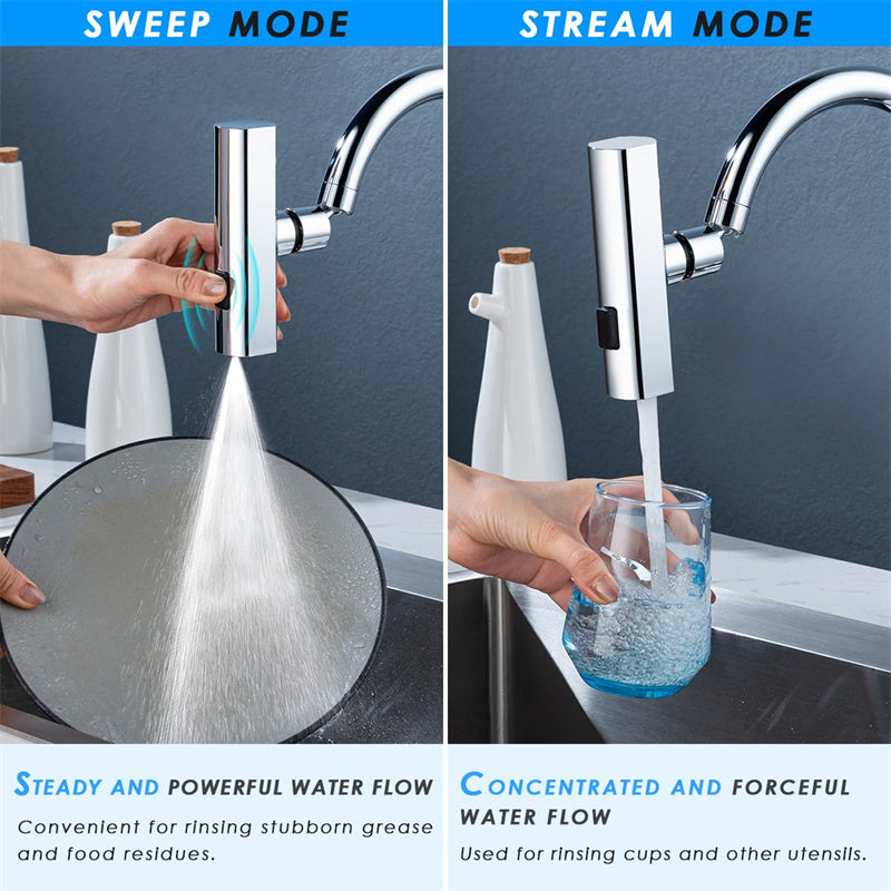 Kitchen Faucet Waterfall Outlet Splash Proof Universal Rotating Bubbler Multifunctional Water Nozzle Extension Kitchen Gadgets GND Products