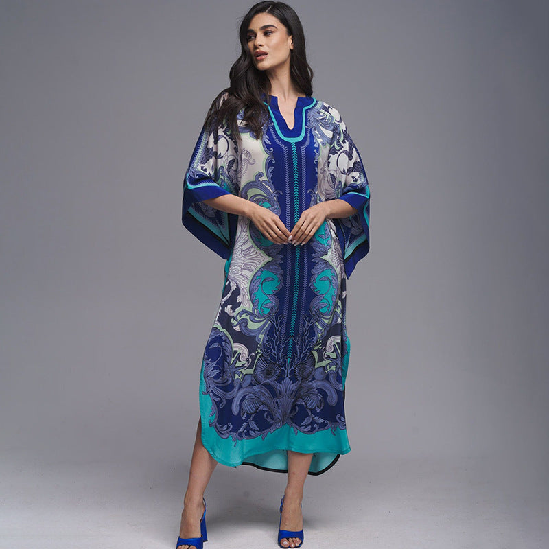 Women's New Polyester Beach Dress Saor Style