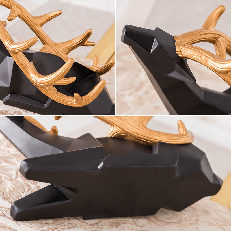 Nordic Light Luxury Wine Rack Deer Decoration Creative Wine Cabinet Dining Table Decoration GND Products