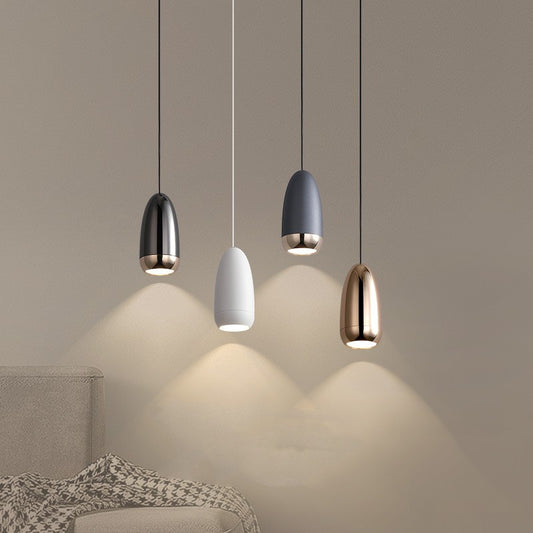Net Celebrity Small Chandelier Led Creative Bullet Head Bedside Hanging Wire Lamp GND Products