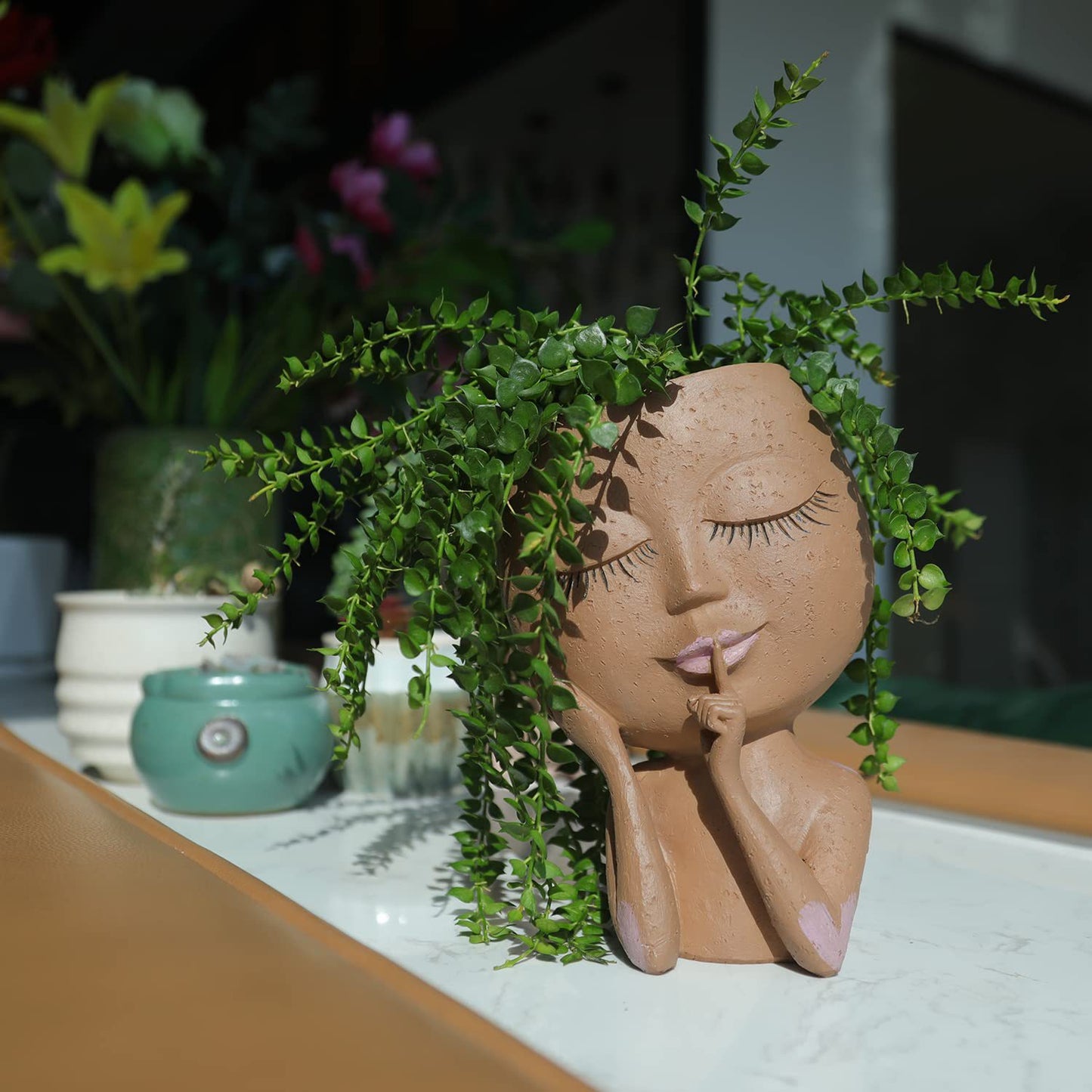 Nordic Style Green Plant Resin Flowerpot Saor Style