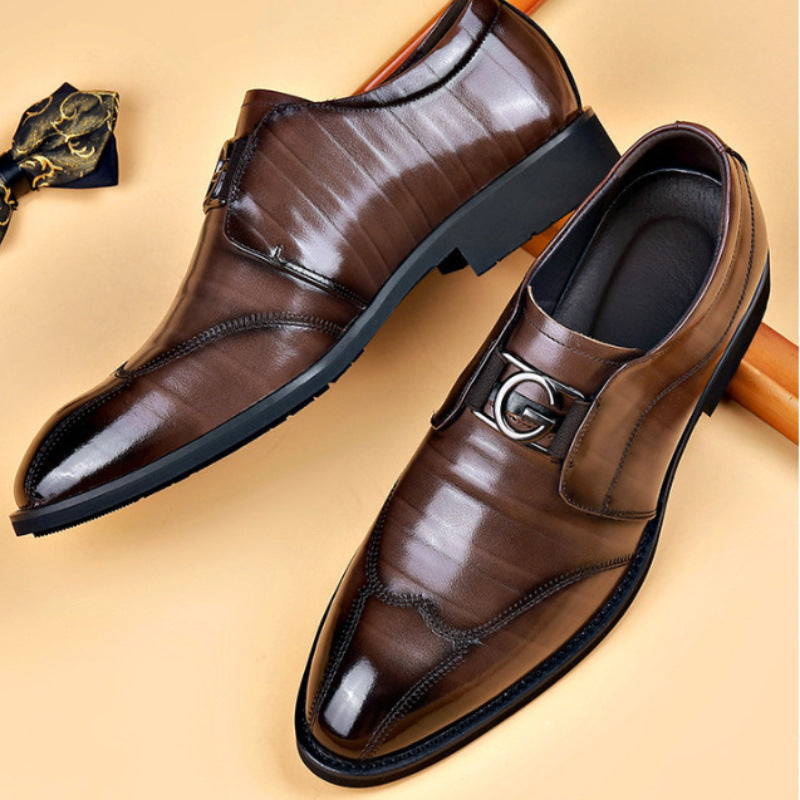 Mens Fashionable And Versatile Casual Business Leather Shoes Saor Style