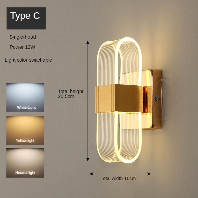 Golden Nordic Style Wall Lamp Lighting Fixture GND Products