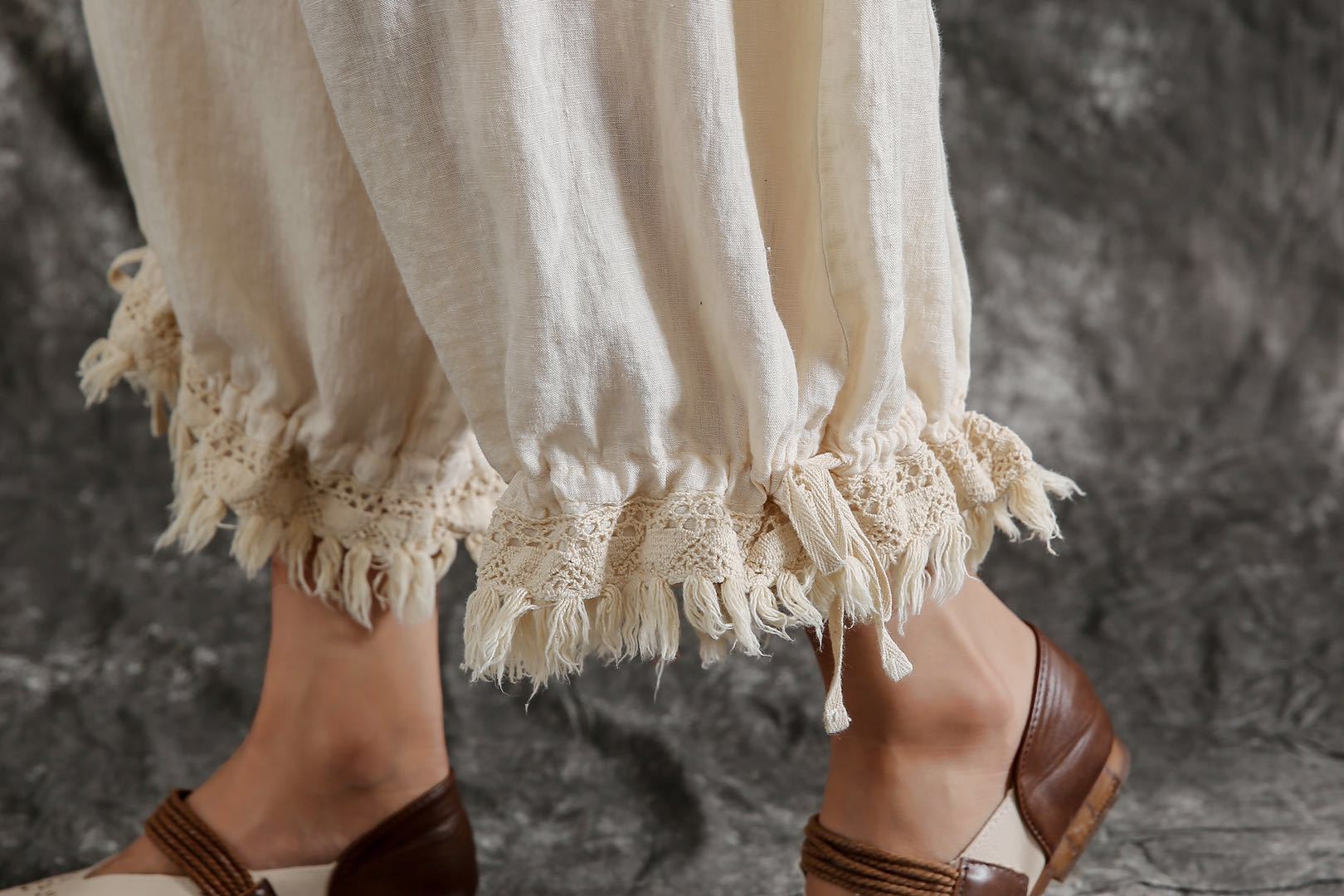 Women's Cotton And Linen Casual Pants Loose Versatile Summer Thin Lantern Trousers Saor Style