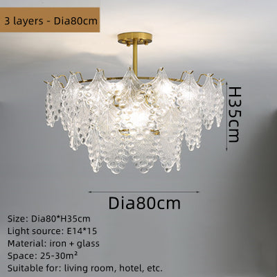 Simple Living Room Glass Chandelier GND Products