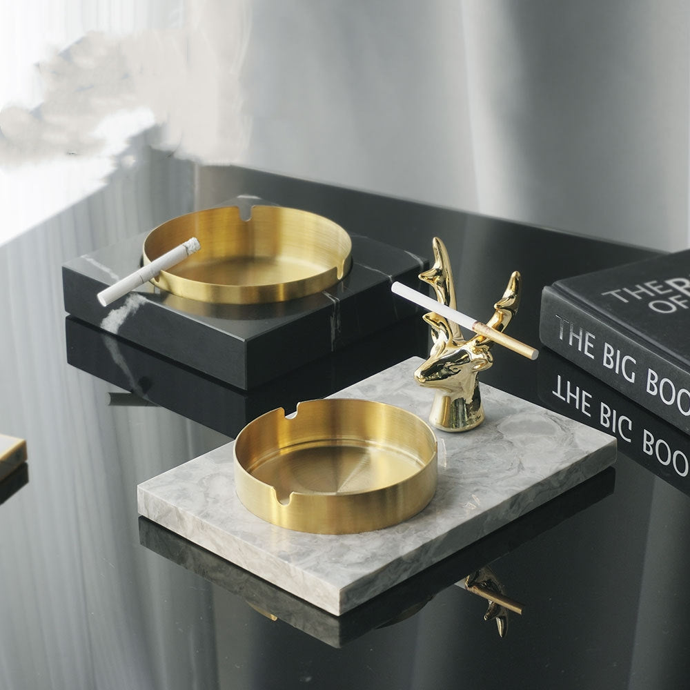 Deer Headed Marble Ashtray