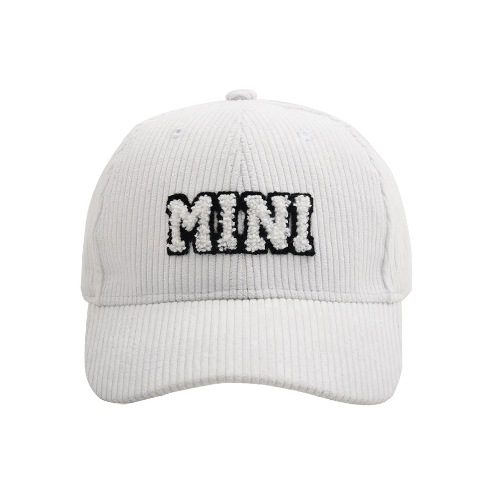Letter MAMA Embroidered Corduroy Baseball Cap Cap Female Parent-child Style