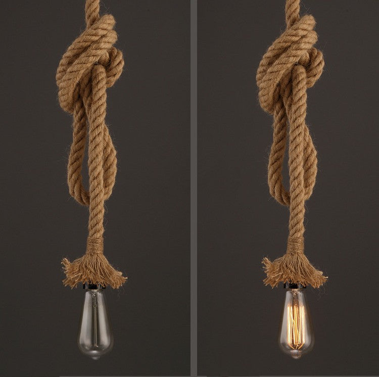 Coffee Shop Bar Hemp Rope Pendant Lamp GND Products