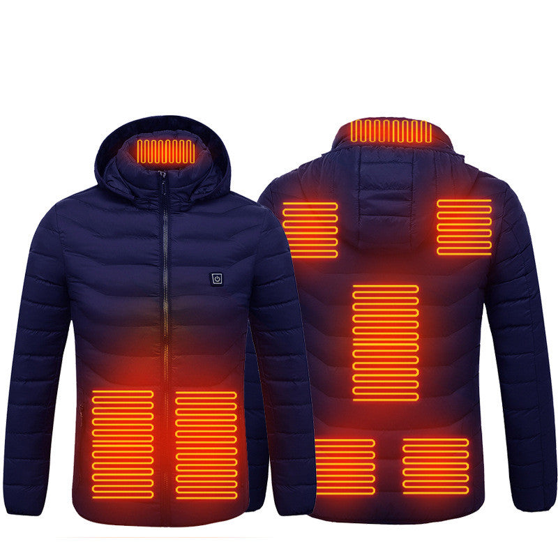 New Heated Jacket Coat USB Electric Jacket Cotton Coat Heater Thermal Clothing Heating Vest Men's Clothes Winter GND Products