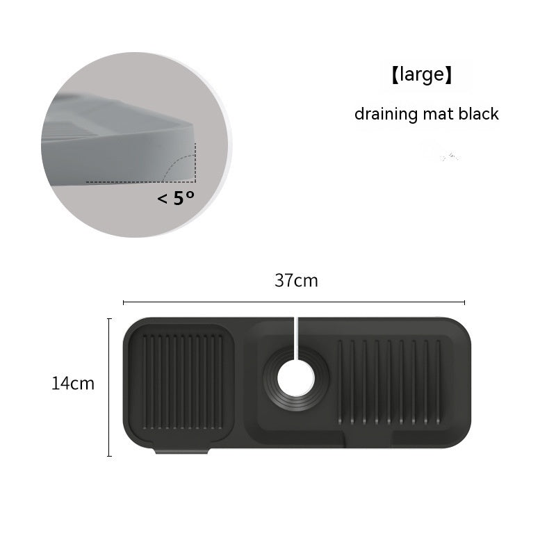 Silicone Faucet Pad Kitchen Gadgets Bathroom Mat Anti-splash Drain Pad Faucet Bottom Waterproof Thickening GND Products
