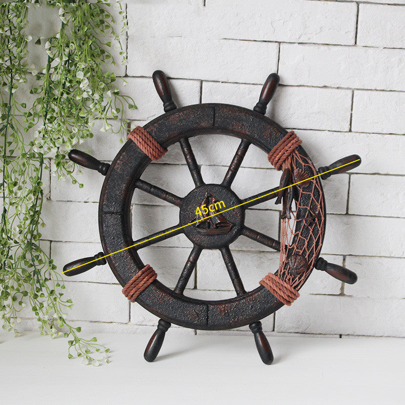 Mediterranean Vintage Handmade Wooden Pendant Anchor GND Products