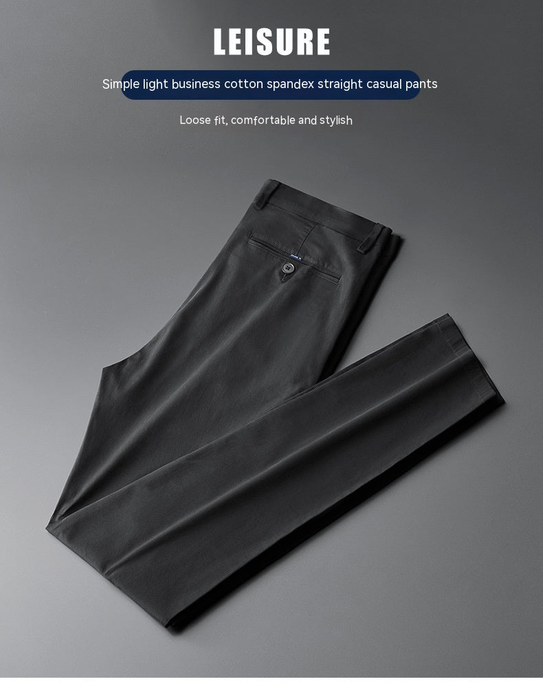 Men's Breathable Elastic Thin Business Casual Pants