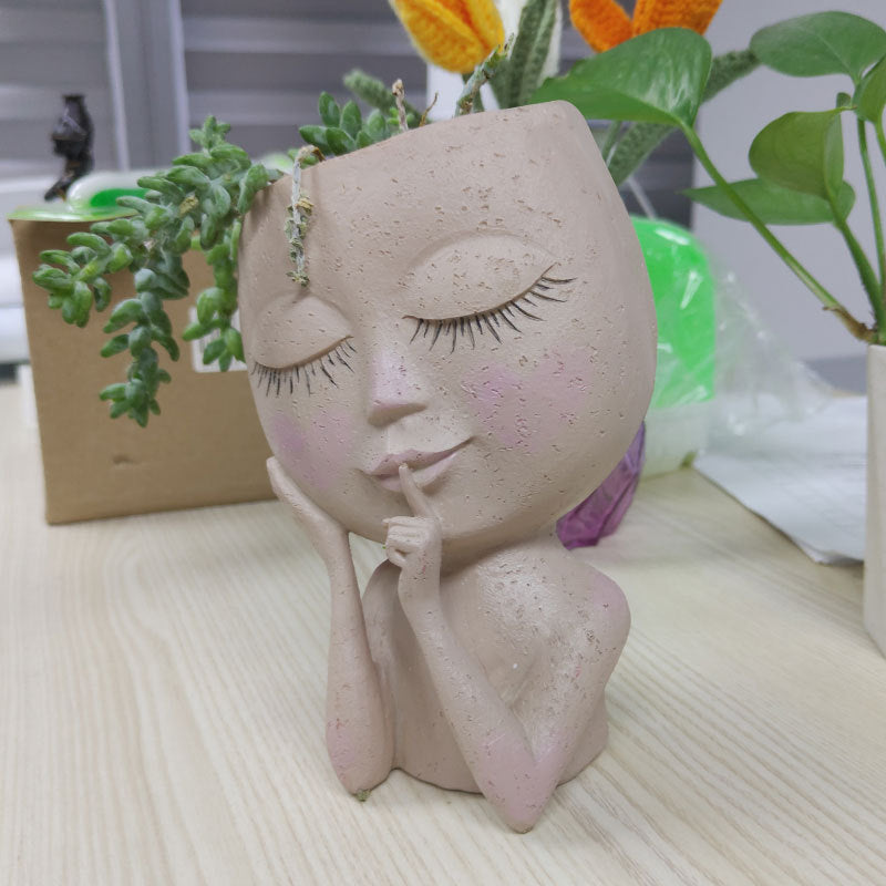 Nordic Style Green Plant Resin Flowerpot Saor Style