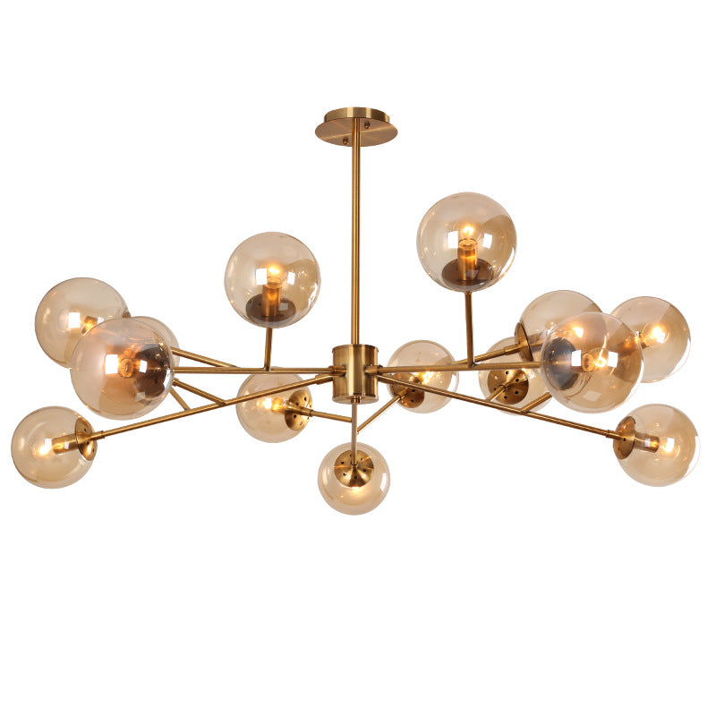 Study Bedroom Living Room Hotel LED Household Glass Chandelier GND Products
