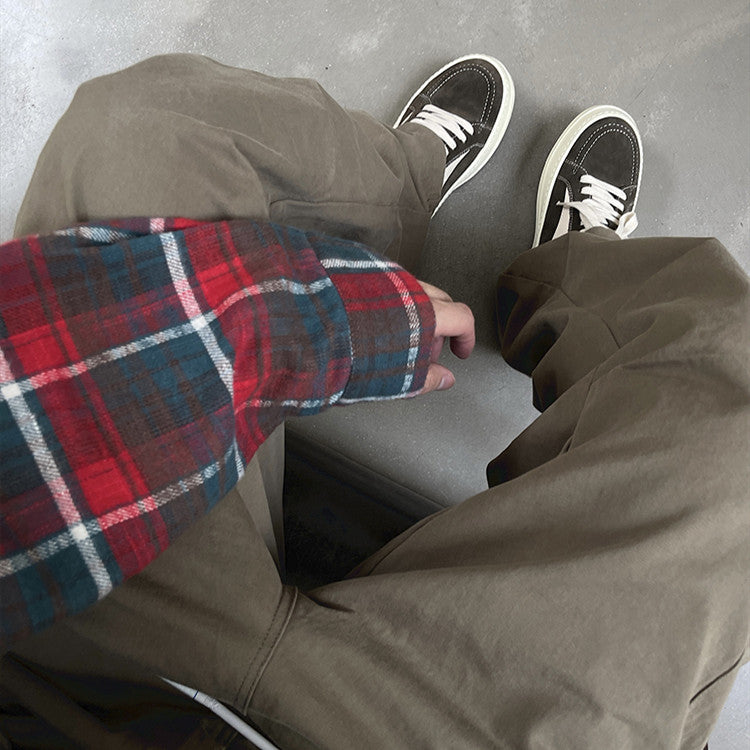 Patchwork Red Plaid Shirts For Men And Women Saor Style