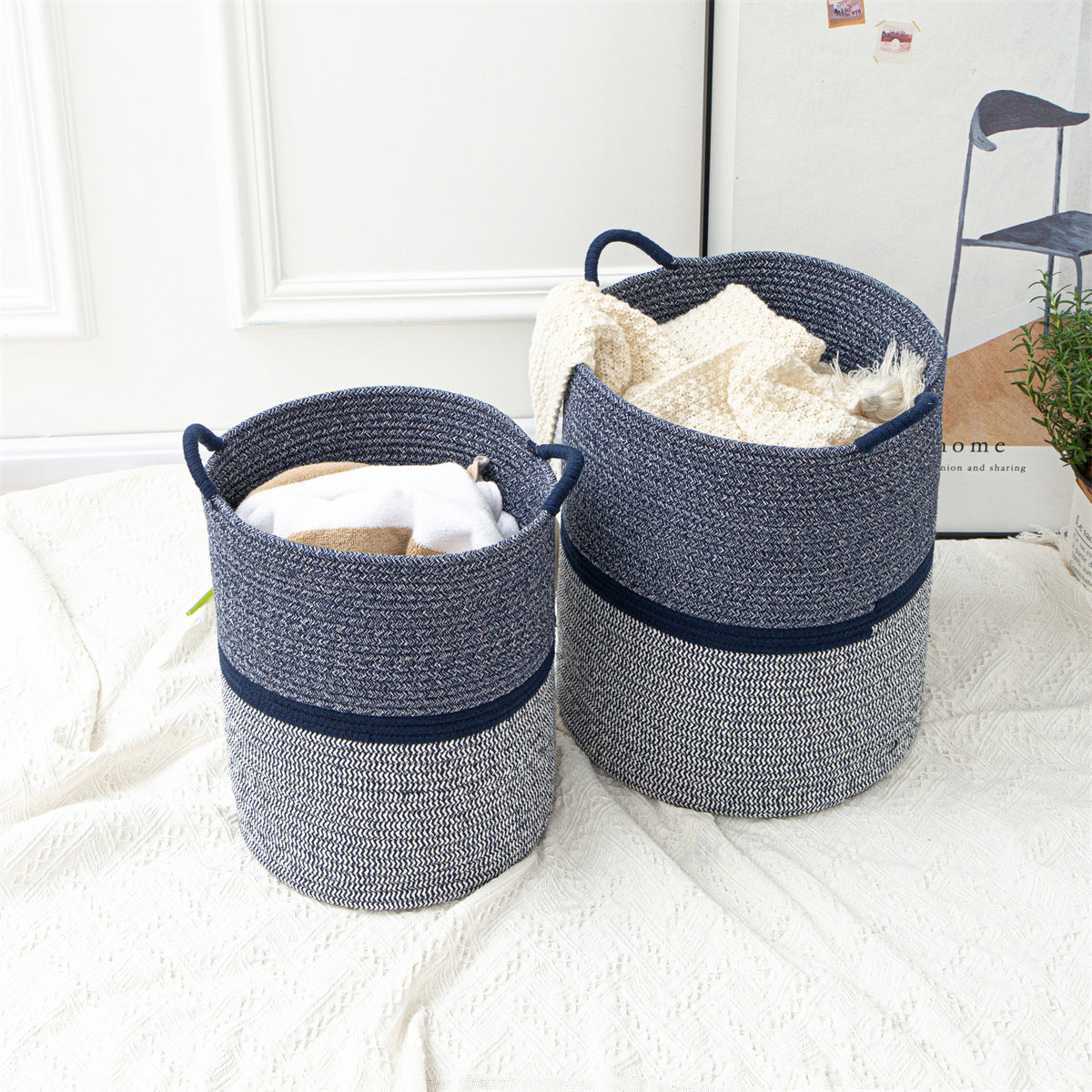Cotton Dirty Clothes Storage Basket