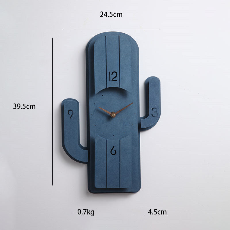 Wooden Clock Wall Clock Living Room Personality Creativity