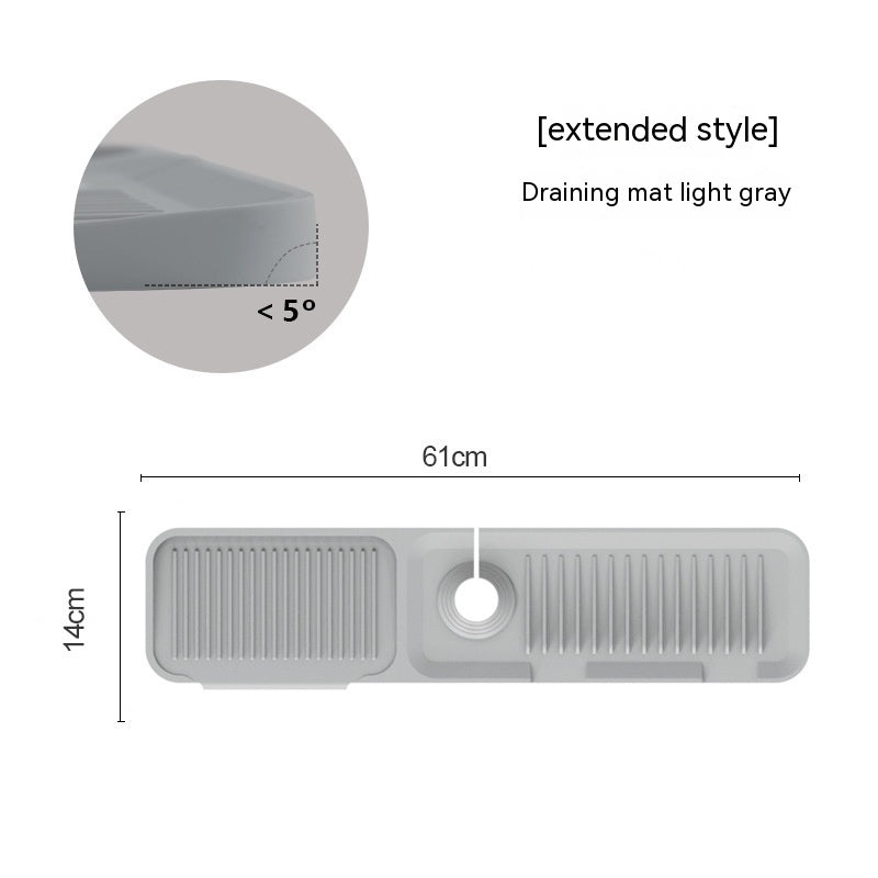 Silicone Faucet Pad Kitchen Gadgets Bathroom Mat Anti-splash Drain Pad Faucet Bottom Waterproof Thickening GND Products