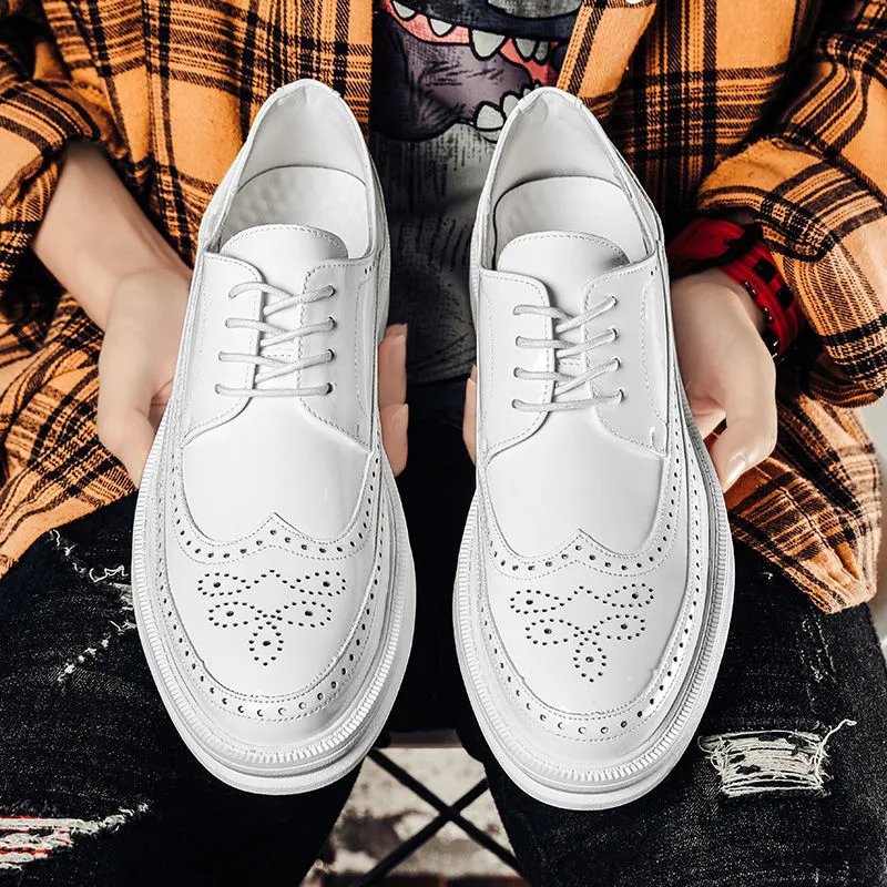 Mens Business Casual Korean Style Trendy British Mens Shoes Saor Style