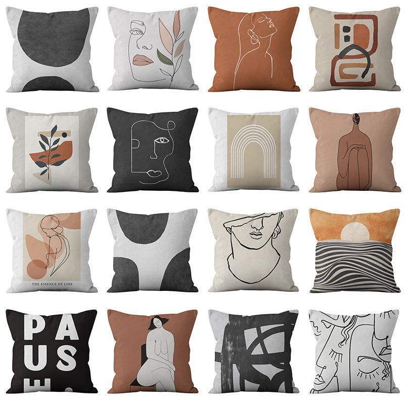 Nordic New Abstract Modern Minimalist Pillowcase Saor Style
