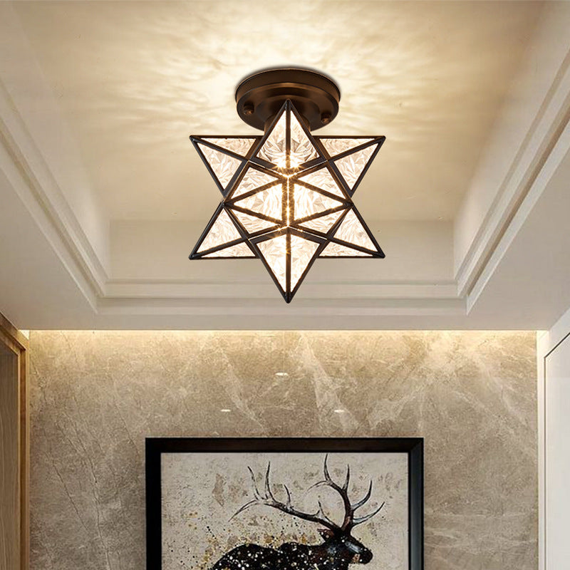 Nordic Creative Five Star Ceiling Lamp Saor Style