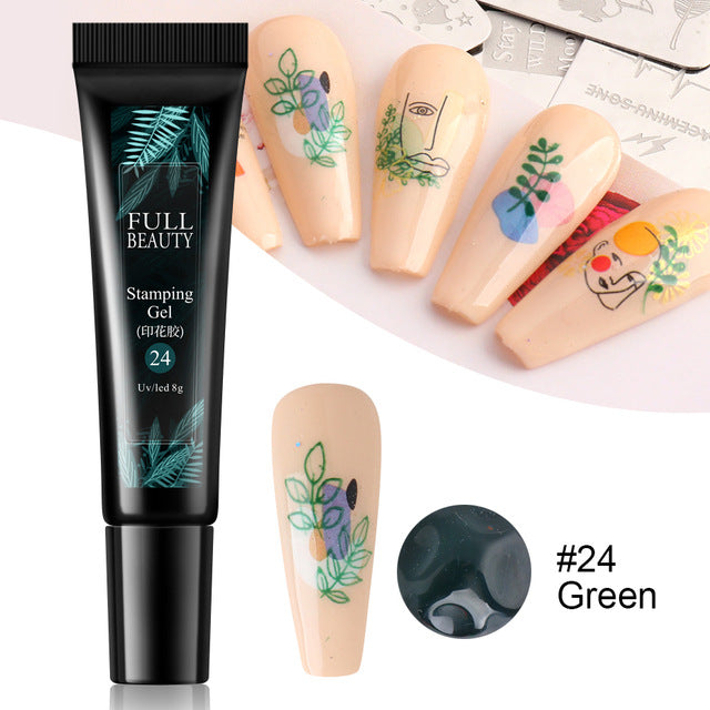 Nail Art Fluorescent Printing Glue, Nail Template Transfer Glue Hose Set GND Products