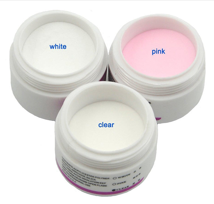 Nail Art Set Full Crystal Powder White Transparent Extension GND Products