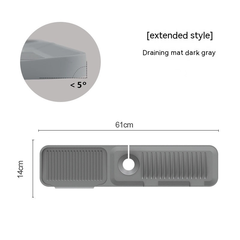 Silicone Faucet Pad Kitchen Gadgets Bathroom Mat Anti-splash Drain Pad Faucet Bottom Waterproof Thickening GND Products
