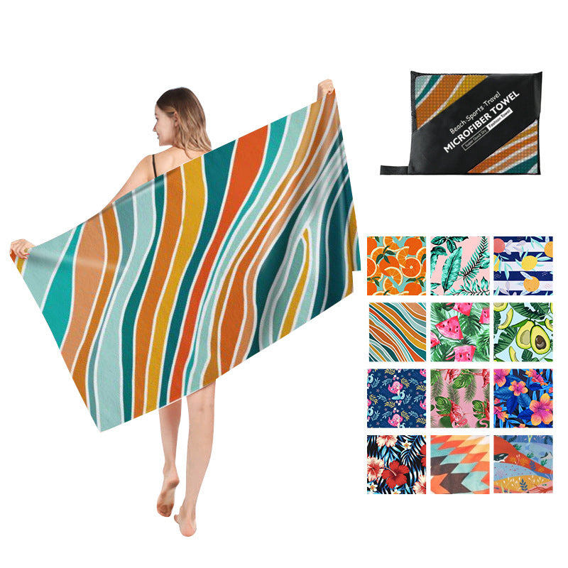 Double Sided Fleece Printed Beach Towel Microfiber Beach Towel Saor Style