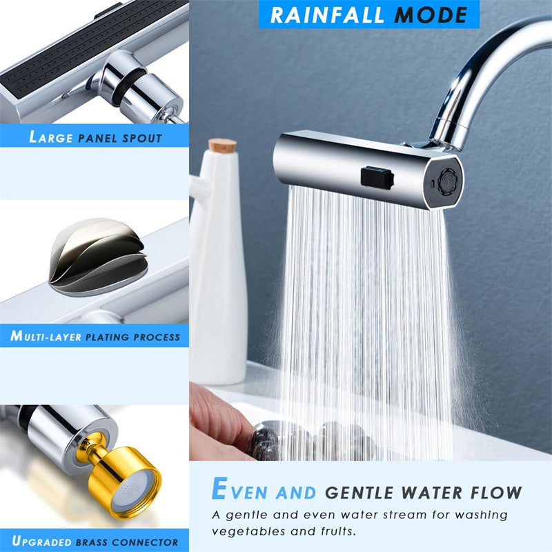 Kitchen Faucet Waterfall Outlet Splash Proof Universal Rotating Bubbler Multifunctional Water Nozzle Extension Kitchen Gadgets GND Products