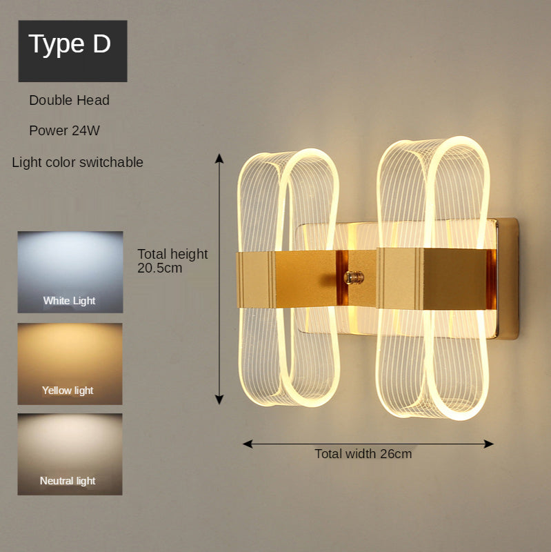 Golden Nordic Style Wall Lamp Lighting Fixture GND Products