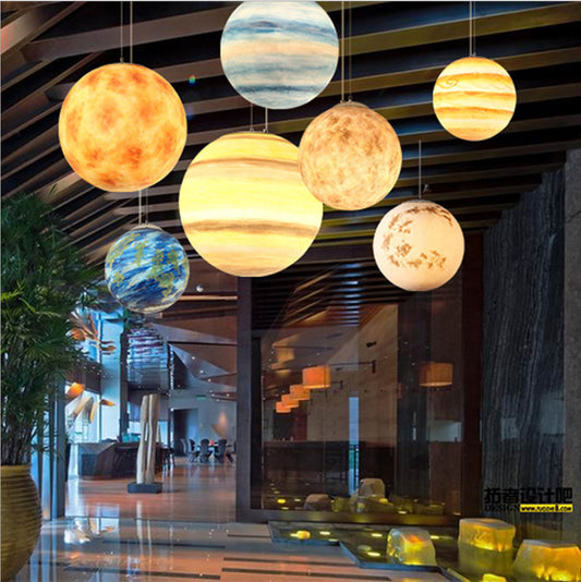 Industrial Style Moon Lamp Chandelier