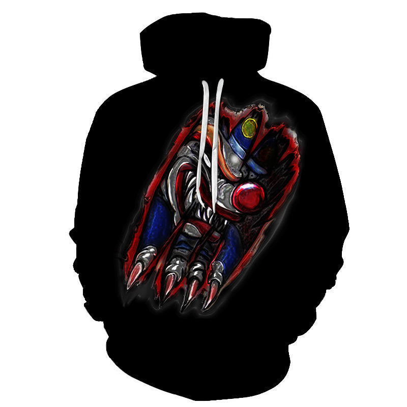 Large selection of digitally Printied Loose Hooded Casual Sweatshirt