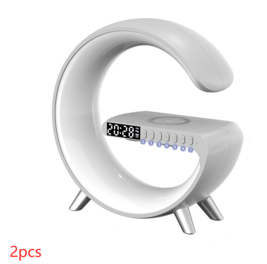New Intelligent G Shaped LED Lamp Bluetooth Speake Wireless Charger Atmosphere Lamp App Control For Bedroom Home Decor GND Products