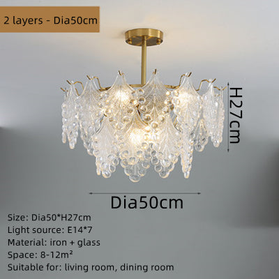 Simple Living Room Glass Chandelier GND Products