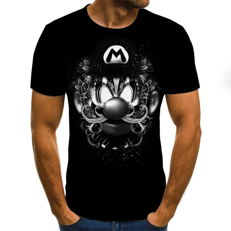Printed 3DT Shirts Horror Skull Print Short Sleeve T-Shirts For Men And Women Saor Style