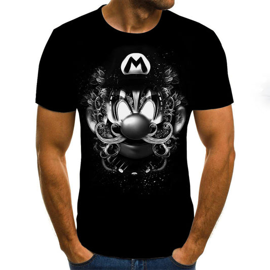 Printed 3DT Shirts Horror Skull Print Short Sleeve T-Shirts For Men And Women Saor Style