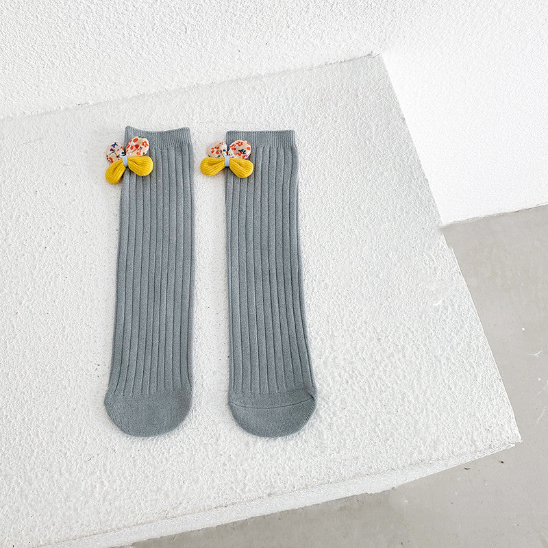 Children's Socks Bowknot Girls Straight Socks Saor Style