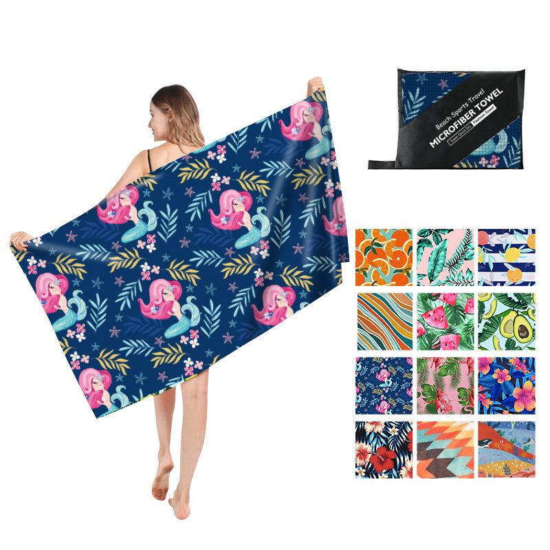 Double Sided Fleece Printed Beach Towel Microfiber Beach Towel Saor Style