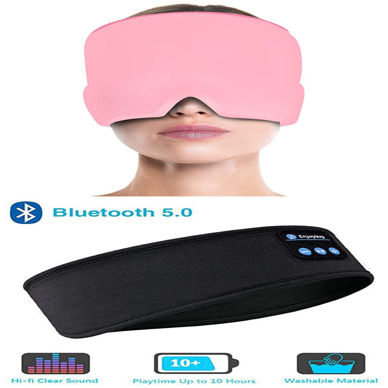 Wireless Bluetooth Sleeping Headphones Headband Thin Soft Elastic Comfortable Music Ear Phones Eye Mask For Side Sleeper Sports GND Products