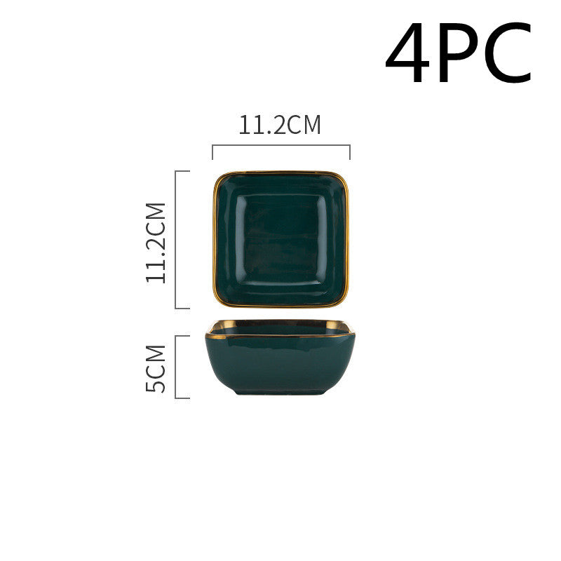 Square Decorative Ceramic Tableware