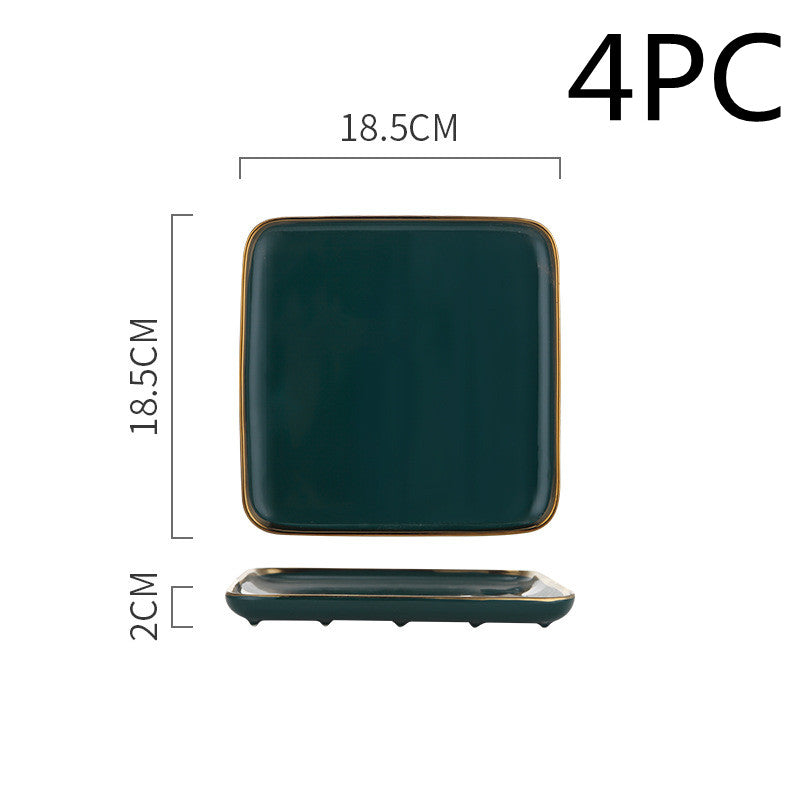 Square Decorative Ceramic Tableware