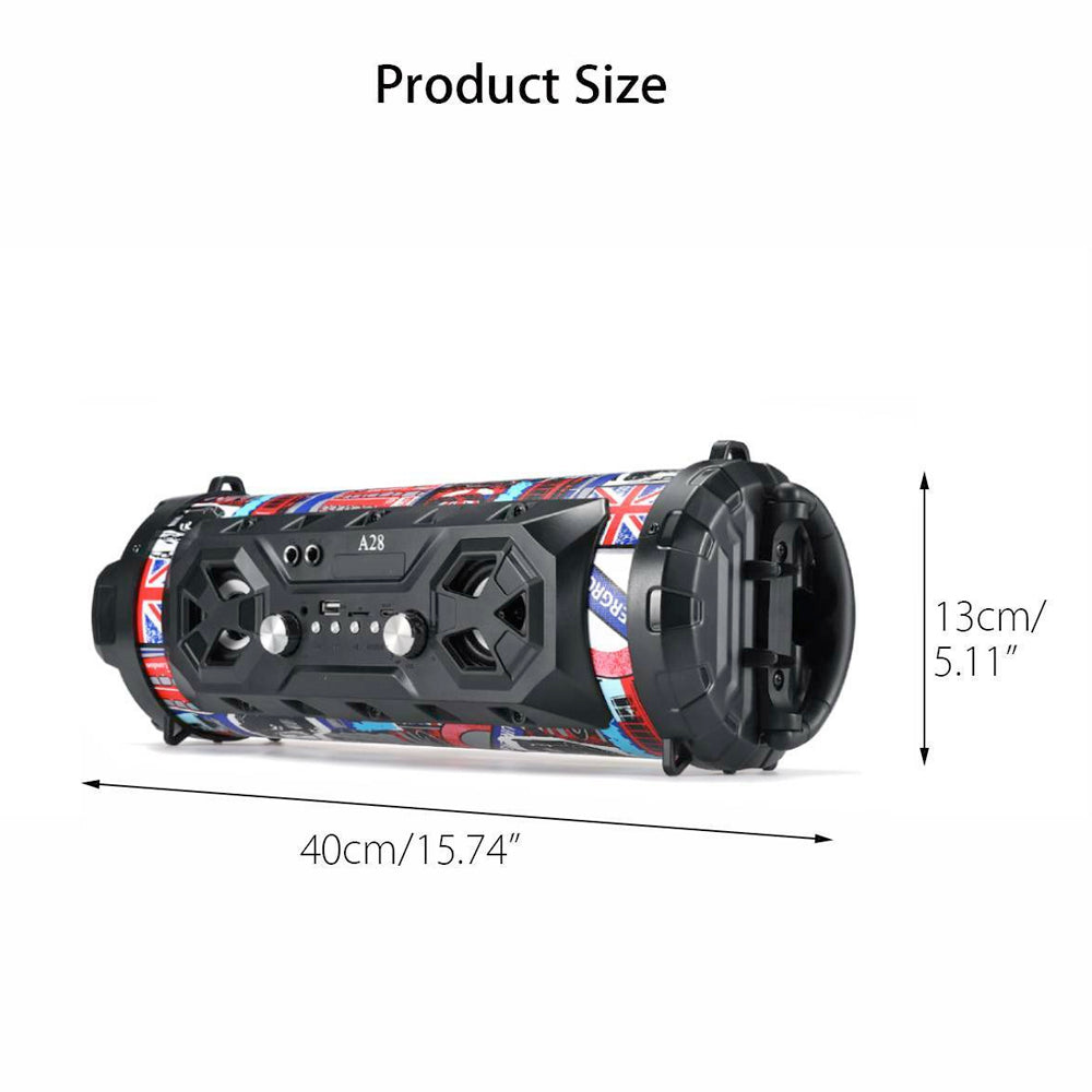 Portable Superior Bass Wireless Boombox with Radio Bluetooth Speakers Yellow Pandora