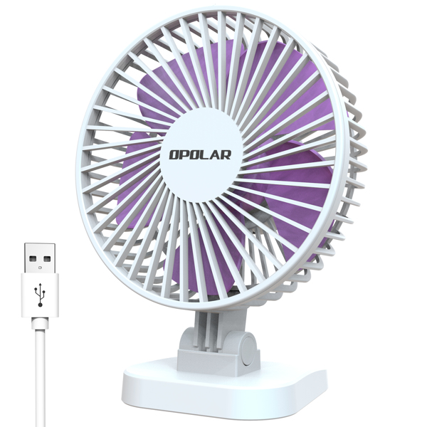 3 Speeds Mini Portable USB Desk Fan Lilac Milo
