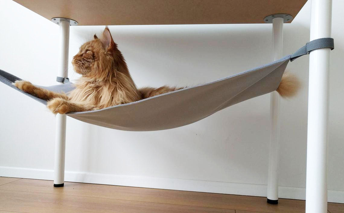 WARM MIST Saveplace® chair/table hammock with waterfalls Grey Chaos