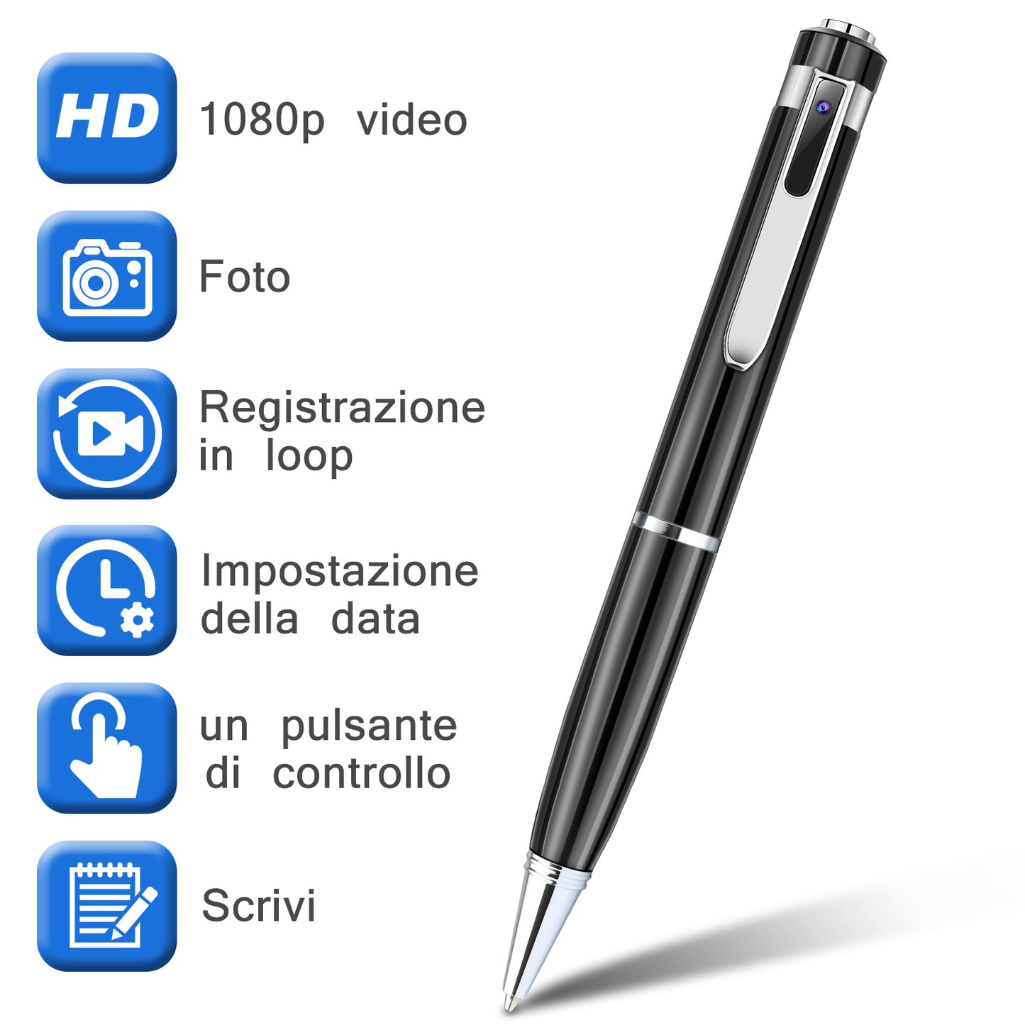 A 1080P HD Mini Camcorder Sports DV DVR Camcorder Hidden Camera Pen Teal Simba