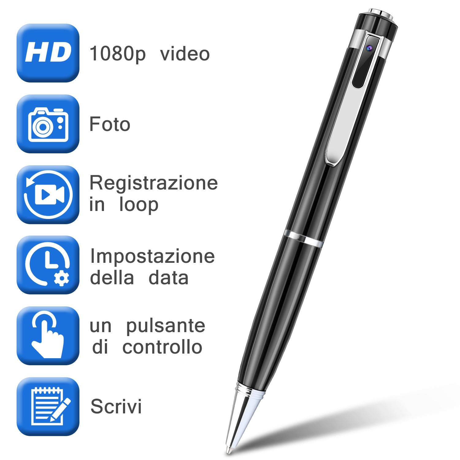 A 1080P HD Mini Camcorder Sports DV DVR Camcorder Hidden Camera Pen Teal Simba